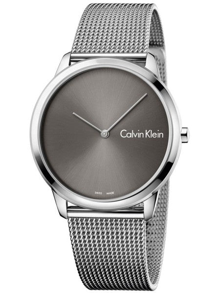 Calvin Klein Minimal Grey Dial Silver Mesh Bracelet Watch for Men - K3M211Y3 Buy Now By Calvin Klein