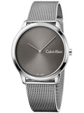 Calvin Klein Minimal Grey Dial Silver Mesh Bracelet Watch for Men - K3M211Y3 Buy Now By Calvin Klein