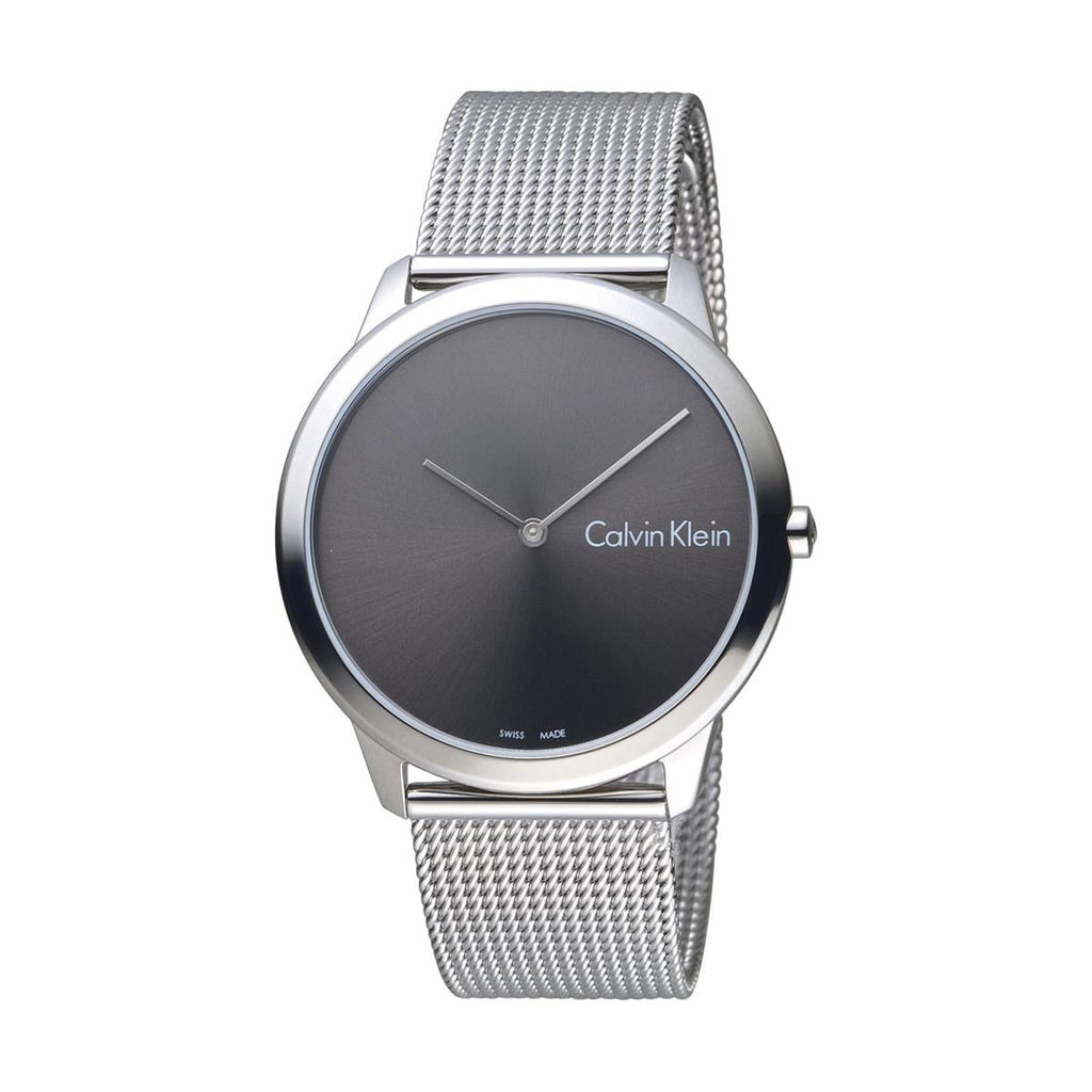 Calvin Klein Minimal Grey Dial Silver Mesh Bracelet Watch for Men - K3M211Y3 Buy Now By Calvin Klein