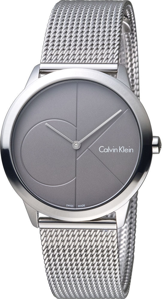 Calvin Klein Minimal Black Dial Silver Mesh Bracelet Watch for Women - K3M22123 Buy Now By Calvin Klein