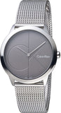 Calvin Klein Minimal Black Dial Silver Mesh Bracelet Watch for Women - K3M22123 Buy Now By Calvin Klein