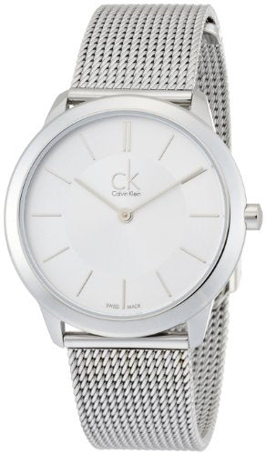 Calvin Klein Minimal White Dial Silver Mesh Bracelet Watch for Men - K3M22126 Buy Now By Calvin Klein
