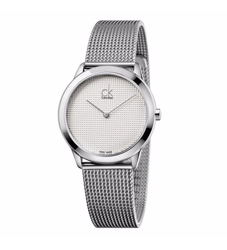 Calvin Klein Minimal White Dial Silver Mesh Bracelet Watch for Women - K3M2212Y Buy Now By Calvin Klein