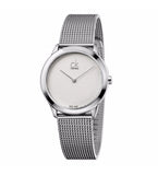 Calvin Klein Minimal White Dial Silver Mesh Bracelet Watch for Women - K3M2212Y Buy Now By Calvin Klein