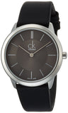 Calvin Klein Minimal Grey Dial Black Leather Strap Watch for Men - K3M221C4 Buy Now By Calvin Klein