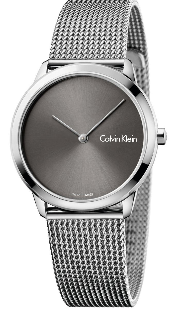 Calvin Klein Minimal Grey Dial Silver Mesh Bracelet Watch for Men - K3M22124 Buy Now By Calvin Klein