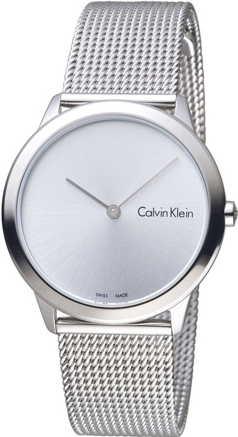 Calvin Klein Minimal SIlver Dial Silver Mesh Bracelet Watch for Women - K3M221Y6 Buy Now By Calvin Klein