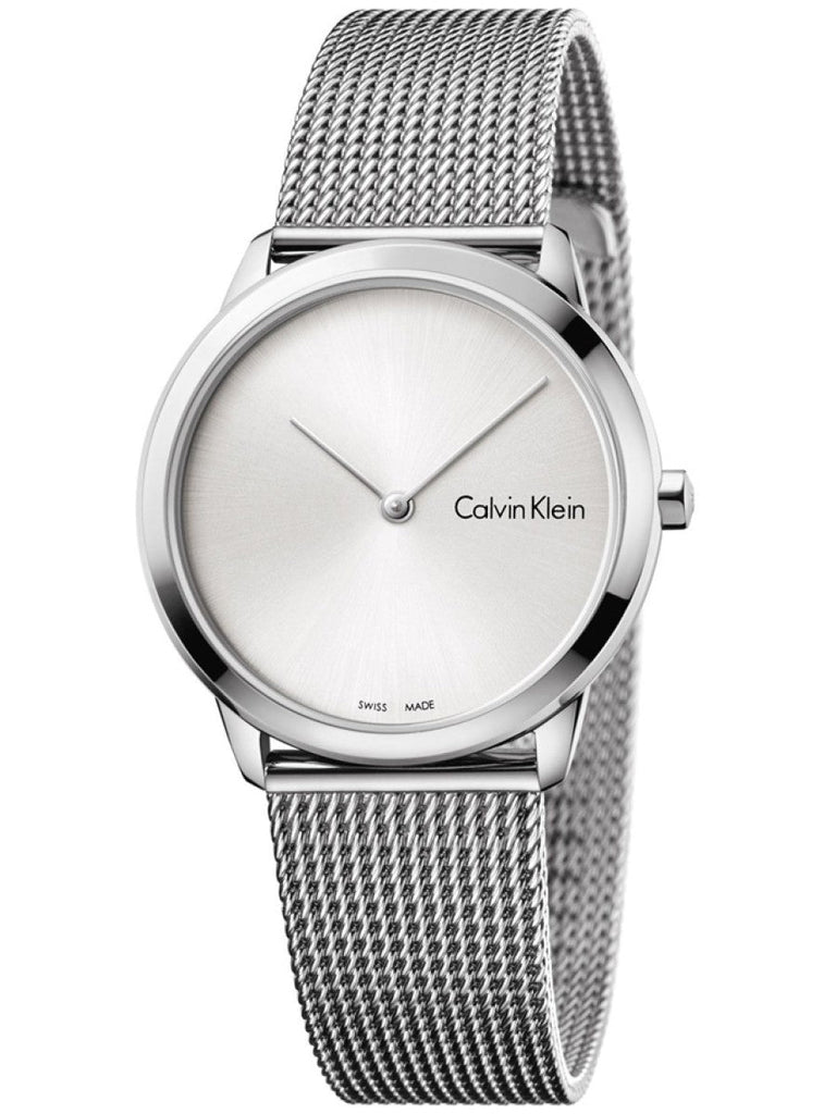 Calvin Klein Minimal SIlver Dial Silver Mesh Bracelet Watch for Women - K3M221Y6 Buy Now By Calvin Klein
