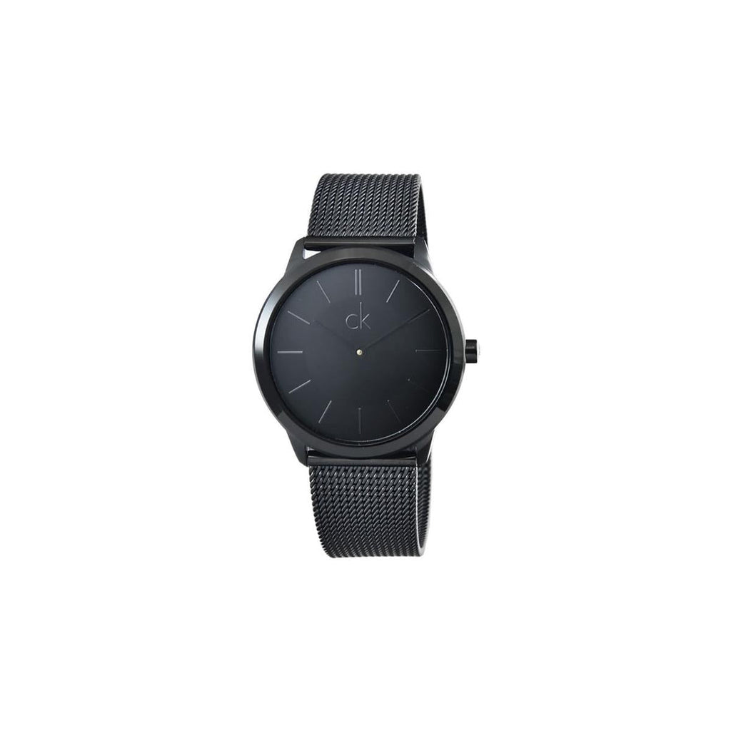 Calvin Klein Minimal Black Dial Black Mesh Bracelet Watch for Men - K3M224B1 Buy Now By Calvin Klein