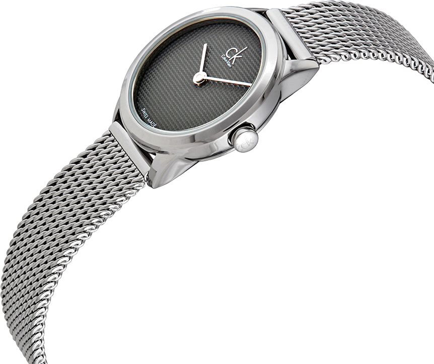 Calvin Klein Minimal Grey Dial Silver Mesh Bracelet Watch for Women - K3M2312X Buy Now By Calvin Klein