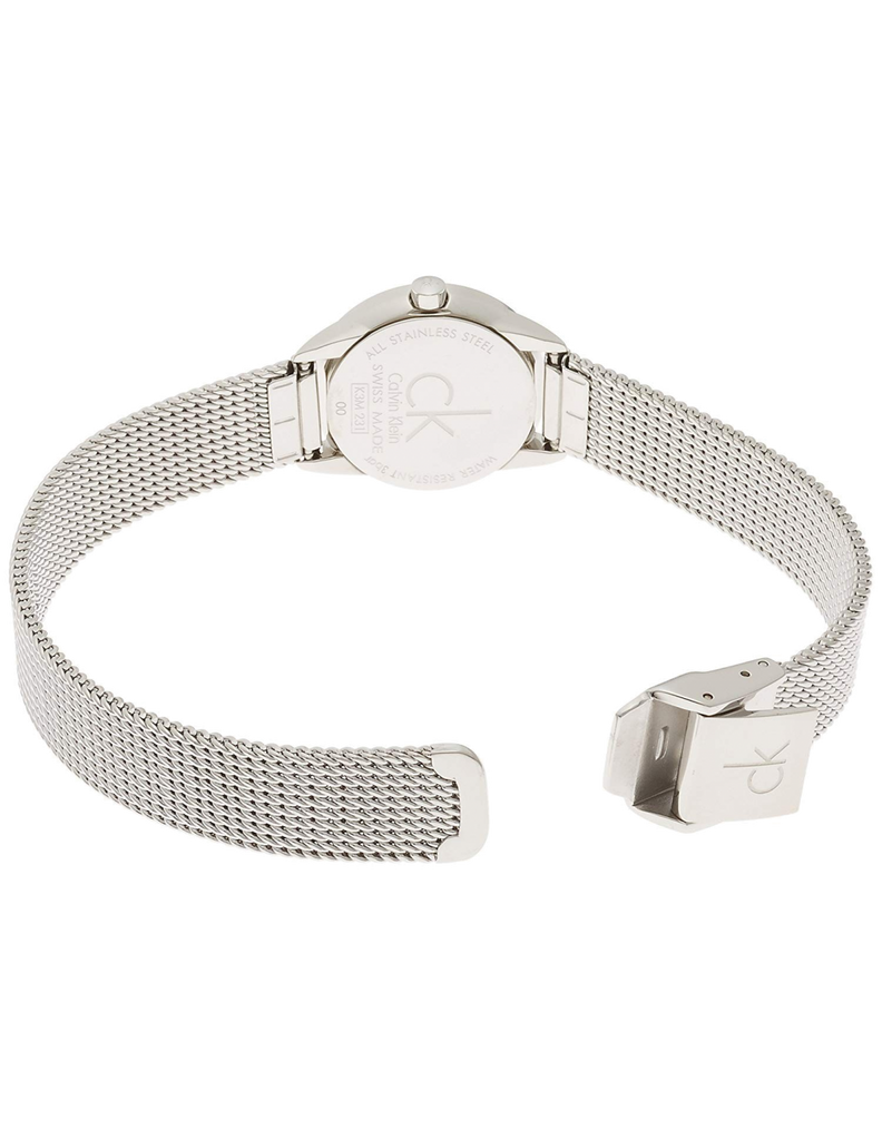 Calvin Klein Minimal White Dial Silver Mesh Bracelet Watch for Women - K3M231Y6 Buy Now By Calvin Klein