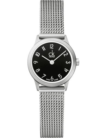 Calvin Klein Minimal Black Dial Silver Mesh Bracelet Watch for Women - K3M53151 Buy Now By Calvin Klein