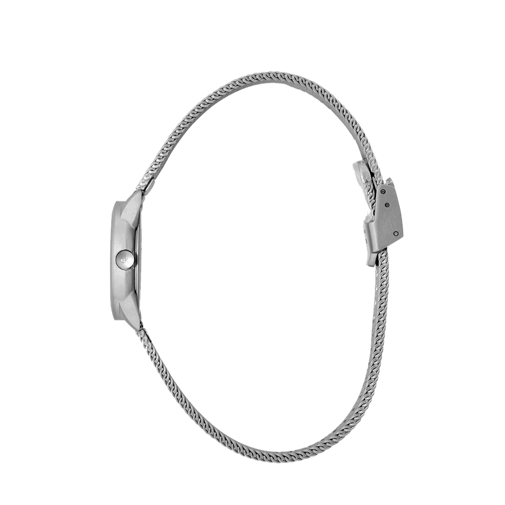 Calvin Klein Minimal Black Dial Silver Mesh Bracelet Watch for Women - K3M53151 Buy Now By Calvin Klein