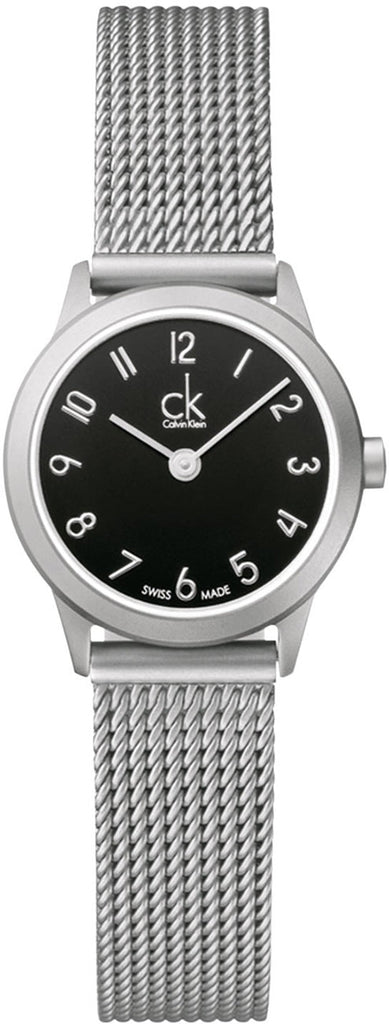 Calvin Klein Minimal Black Dial Silver Mesh Bracelet Watch for Women - K3M53151 Buy Now By Calvin Klein