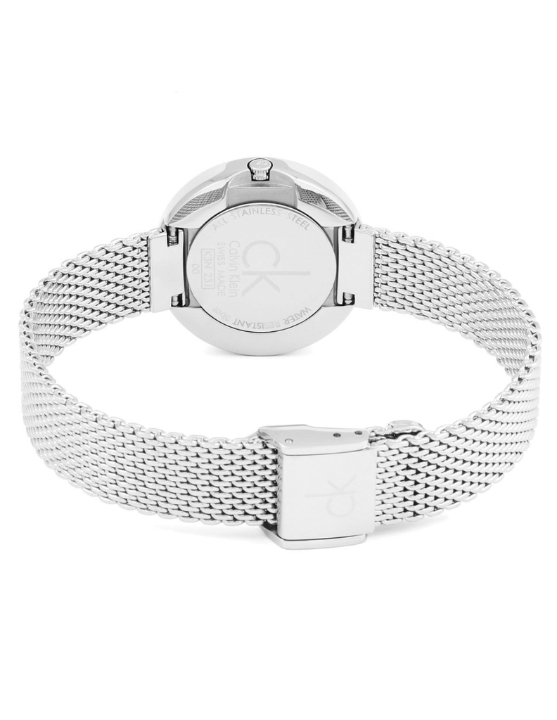 Calvin Klein Firm White Dial Silver Mesh Bracelet Watch for Women - K3N23126 Buy Now By Calvin Klein