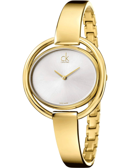 Calvin Klein Impetuous White Dial Gold Steel Strap Watch for Women - K4F2N516 Buy Now By Calvin Klein