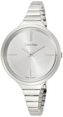 Calvin Klein Lively Silver Dial Silver Steel Strap Watch for Women - K4U23126 Buy Now By Calvin Klein