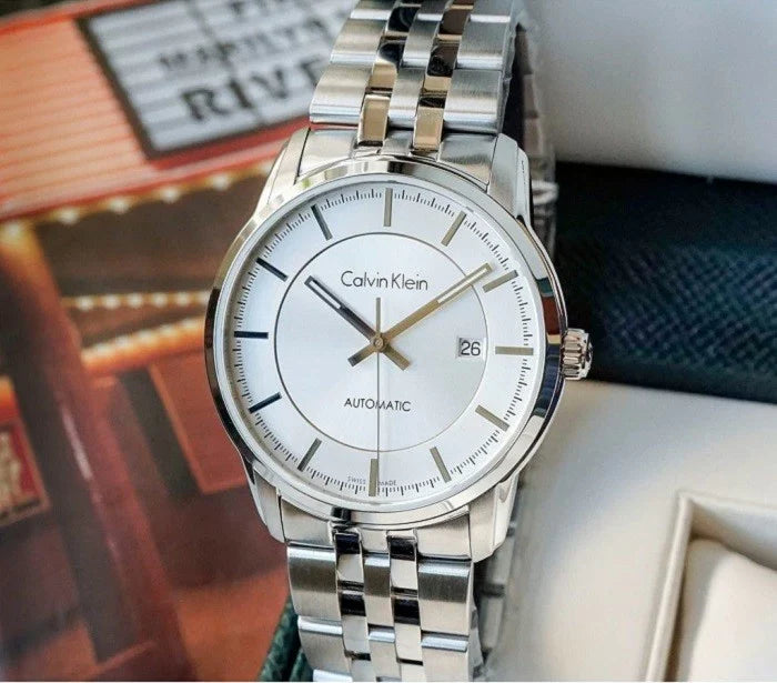 Calvin Klein Infinity Automatic Silver Dial Silver Steel Strap Watch for Men - K5S34146 Buy Now By Calvin Klein