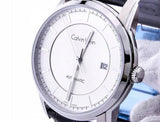 Calvin Klein Infinity Silver Dial Black Leather Strap Watch for Men - K5S341C6 Buy Now By Calvin Klein