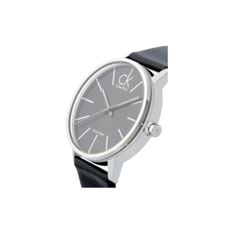 Calvin Klein Minimal Black Dial Black Leather Strap Watch for Men - K7621107 Buy Now By Calvin Klein