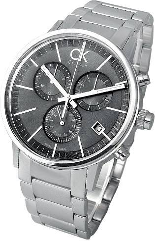 Calvin Klein Post Minimal Chronograph Black Dial Silver Steel Strap Watch for Men - K7627161 Buy Now By Calvin Klein