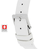 Calvin Klein Rise White Grey Dial White Leather Strap Watch for Women - K7A231L6 Buy Now By Calvin Klein