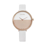 Calvin Klein Rise White Dial White Leather Strap Watch for Women - K7A236LH Buy Now By Calvin Klein