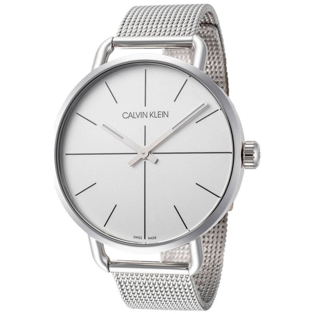 Calvin Klein Even Quartz White Dial Silver Steel Strap Watch for Women - K7B21126 Buy Now By Calvin Klein