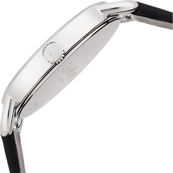 Calvin Klein Even Black Dial Black Leather Strap Watch for Women - K7B231C1 Buy Now By Calvin Klein