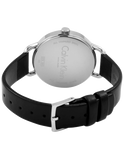 Calvin Klein Even Silver Black Leather Strap Watch for Women - K7B231C6 Buy Now By Calvin Klein