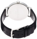Calvin Klein Even Silver Black Leather Strap Watch for Women - K7B231C6 Buy Now By Calvin Klein