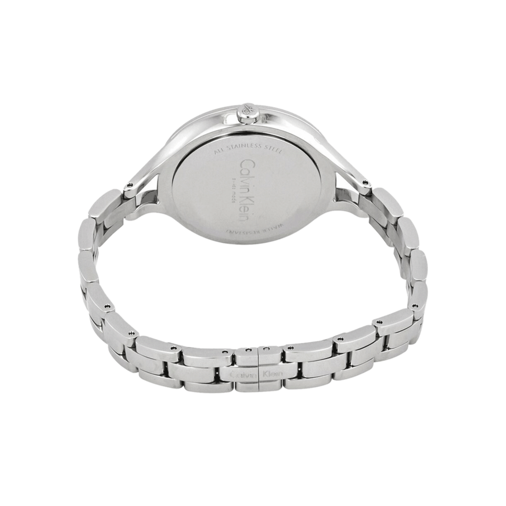 Calvin Klein Graphic Black Dial Silver Steel Strap Watch for Women - K7E23141 Buy Now By Calvin Klein