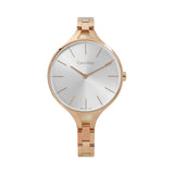 Calvin Klein Graphic Silver Dial Rose Gold Steel Strap Watch for Women - K7E23646 Buy Now By Calvin Klein