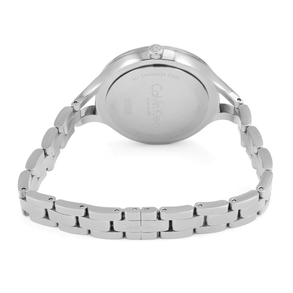 Calvin Klein Graphic Silver Dial Silver Steel Strap Watch for Women - K7E23B46 Buy Now By Calvin Klein