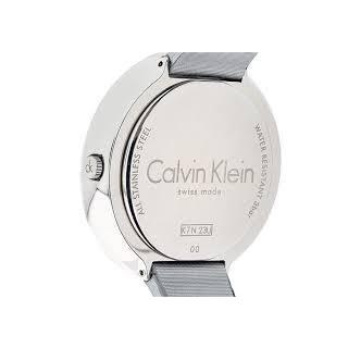 Calvin Klein Chic Silver Dial White Leather Strap Watch for Women - K7N23UP8 Buy Now By Calvin Klein