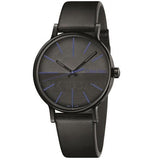 Calvin Klein Boost Black Dial Black Leather Strap Watch for Men - K7Y214CZ Buy Now By Calvin Klein