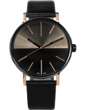 Calvin Klein Boost Black Dial Black Leather Strap Watch for Men - K7Y21TCZ Buy Now By Calvin Klein
