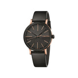 Calvin Klein Boost Black Dial Black Leather Strap Watch for Men - K7Y21TCZ Buy Now By Calvin Klein