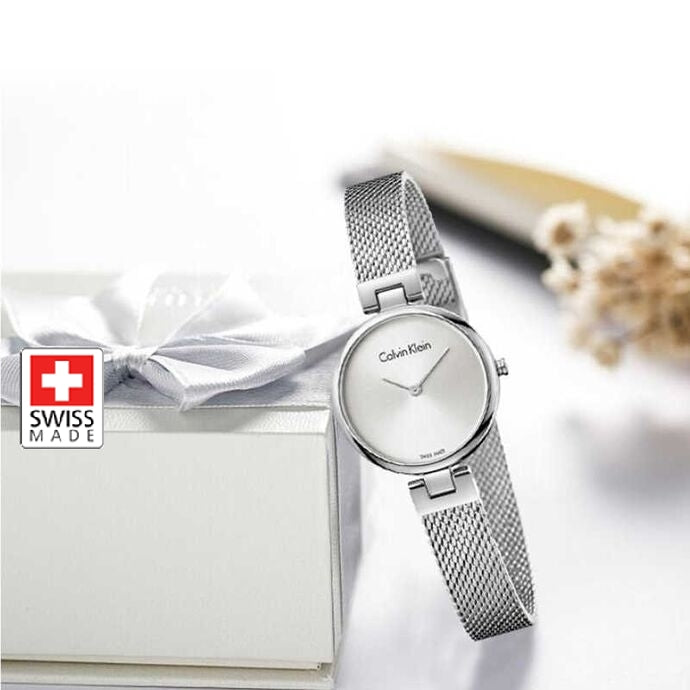 Calvin Klein Authentic White Dial Silver Mesh Bracelet Watch for Women - K8G23126 Buy Now By Calvin Klein