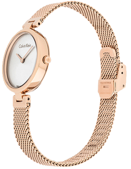 Calvin Klein Authentic Silver Dial Rose Gold Mesh Bracelet Watch for Women - K8G23626 Buy Now By Calvin Klein