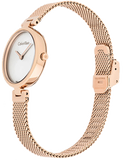 Calvin Klein Authentic Silver Dial Rose Gold Mesh Bracelet Watch for Women - K8G23626 Buy Now By Calvin Klein
