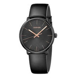 Calvin Klein High Noon Quartz Black Dial Black Leather Strap Watch for Men - K8M214CB Buy Now By Calvin Klein