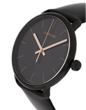 Calvin Klein High Noon Quartz Black Dial Black Leather Strap Watch for Men - K8M214CB Buy Now By Calvin Klein