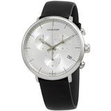 Calvin Klein High Noon Chronograph White Dial Black Leather Strap Watch for Men - K8M271C6 Buy Now By Calvin Klein