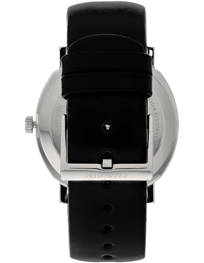 Calvin Klein Posh Silver Dial Black Leather Strap Watch for Men - K8Q311C6 Buy Now By Calvin Klein