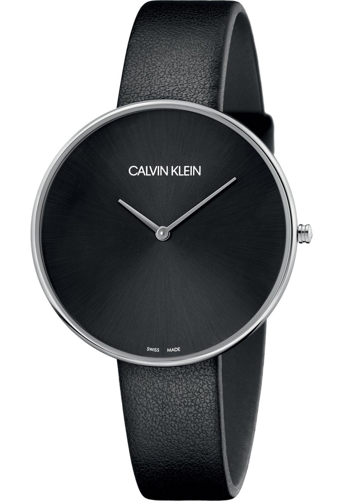 Calvin Klein Full Moon Black Dial Black Leather Strap Watch for Women - K8Y231C1 Buy Now By Calvin Klein