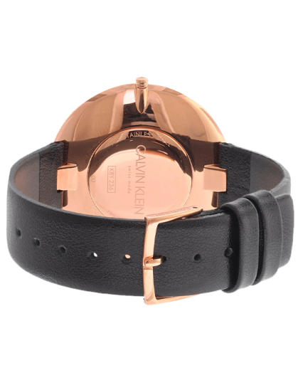 Calvin Klein Full Moon Black Dial Black Leather Strap Watch for Women - K8Y236C1 Buy Now By Calvin Klein