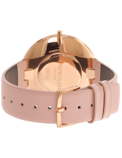 Calvin Klein Full Moon Silver Dial Pink Leather Stap Watch for Women - K8Y236Z6 Buy Now By Calvin Klein