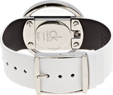 Calvin Klein Glam Transparent Dial White Leather Strap Watch for Women - K9423101 Buy Now By Calvin Klein