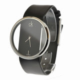 Calvin Klein Glam Transparent Dial Black Leather Strap Watch for Women - K9423107 Buy Now By Calvin Klein